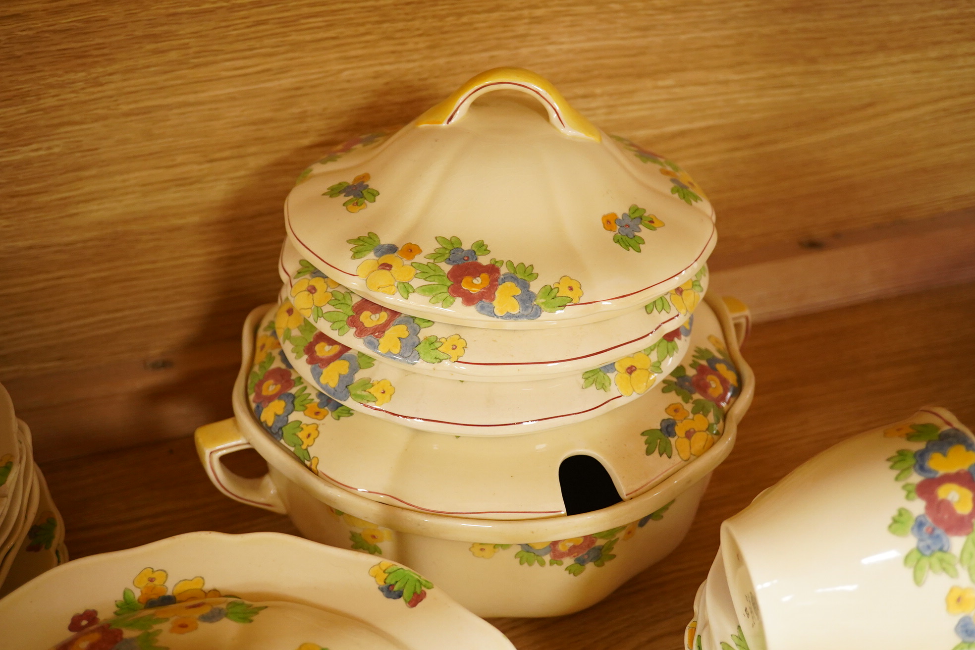 A large 19th century copper pan and fish kettle, largest 73cm in length